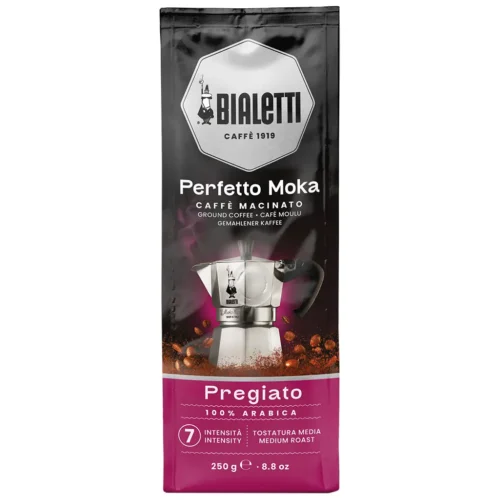 Bialetti Perfetto Moka Pregiato gemalen koffie 250 gram