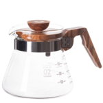 Hario V60 Coffee Server Glas met Olijfhout 600ml