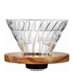 Hario V60 Dripper Glas met Olijfhout 02