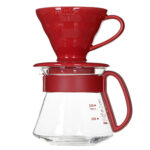 Hario V60 Dripper Set Keramiek Rood 01