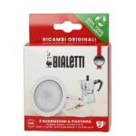 Bialetti ALU Filterplaatje + 3 rubber ringen 2 kops
