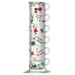 Bialetti Impilabili Italia Espresso Kopjes in rek 6 stuks