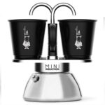 Bialetti Mini Inductie + 2 kopjes Zwart