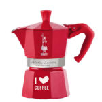Bialetti Moka Express I Love Coffee Rood 3 kops