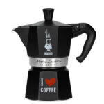 Bialetti Moka Express I Love Coffee Zwart 3 kops
