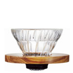 Hario V60-01 Dripper Glas met Olijfhout