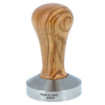 BaristaPro Tamper Olijfhout RVS Flat Base 58,5mm