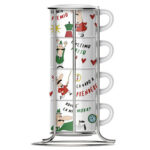 Bialetti Impilabili Italia Cappuccino Kopjes in rek 4 stuks