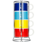 Bialetti Impilabili Di Colori Cappuccino kopjes in rek 4 stuks