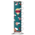 Bialetti Winter Wonderland Balloons Espresso Kopjes in rek 6 stuks