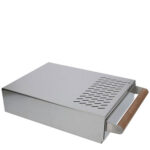 BaristaPro Uitkloplade RVS+Walnoot Hout 200x300x56mm