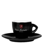 Tonino Lamborghini Cappuccino/koffie kop en schotel zwart