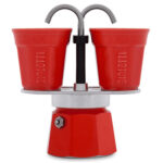 Bialetti Mini Express Rood + 2 kopjes