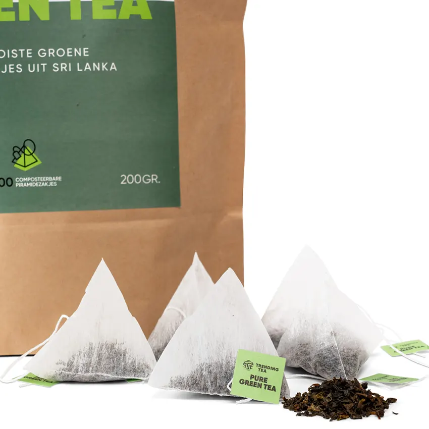 TrendingTea Pure Green Tea piramidezakjes 100st - Afbeelding 2