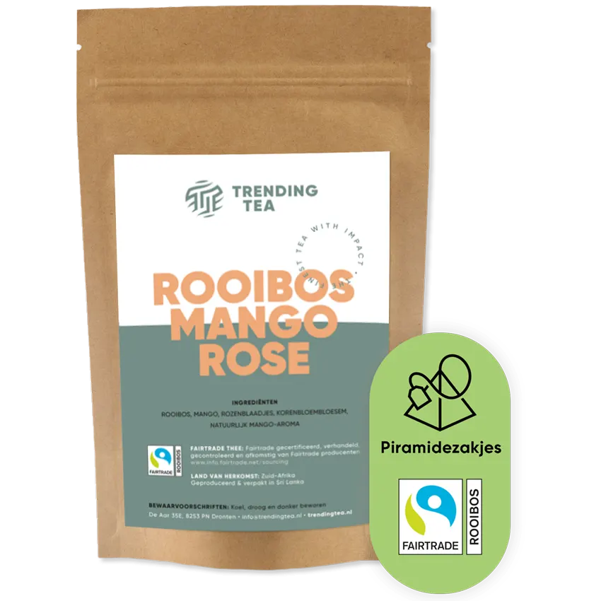 TrendingTea Rooibos Mango Rose piramidezakjes 100st